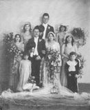 Wedding photo of my father's second brother Simeon and his wife Emma (1931)