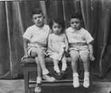 A studio photo of myself (Daniel), sister Louise and brother Joe. (1935)