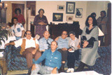 A family reunion with my father, Reuben, and his three brothers and sister. Seated left to right are Sid, my father Reuben, Joe, sister Marge, and on the floor is Mendee (Nissim). Standing behind my father is Mendee's wife, Sarah. (1978)