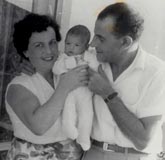 Uncle Ezekiel (my mother's brother) wife Rena, and daughter, Edna in Israel. (1958)
