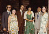 From right to left, my wife Ruth, my father Reuben, my eldest daughter Jenny, myself (Dan), Aunt Marge (my father's sister) and her husband, Harry Geddes. (1977)