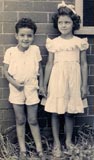 Cousins Cathryn and David Moalem, two of Mendee's children in Australia. (1954)